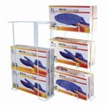   LLG-Dispenser for 1 box gloves or  laboratory wipes, top slot, wire, white coated, 180x85x140mm, incl. wall