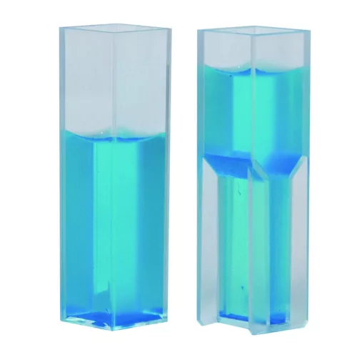 LLG félmikroküvetták 1,6 ml, PS úthossz 10 mm, polisztirol tár, 100 darabos csomag