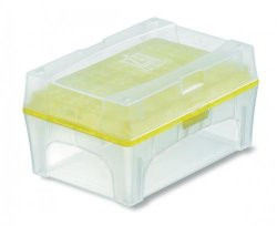 Tip-Box, empty yellow tip-tray 200 µl