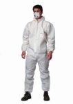   LLG-Overall tritex® pro, PE/PP SMS, white antistatic, with hood, individually packed, type 5 + 6, Kat. III, size 5 (XXL), pack of 25
