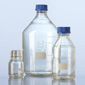 Media Bottle Rasotherm ISO, GL45, 500 ml, Blue PP Cap