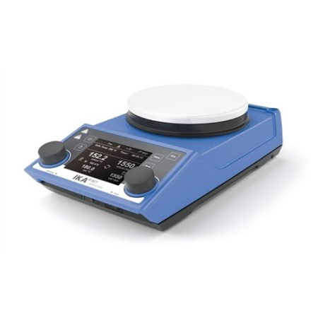 Safety magnetic stirrer RET control-visc white with heating and integr.balance enamel plate