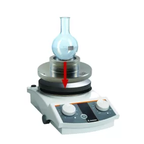   LLG-Univerzális gömblombik fűtőblokk 100 ml, 145 mm-es főzőlaphoz, adapterrel 135 mm-es főzőlaphoz