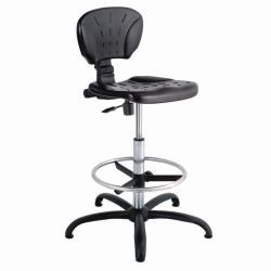 LLG-Laboratory chair PUR Standard I plus seat and backside made from PU foam, height adjustable 525-770mm,