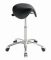   LLG-Saddle stool seat from PU foam, height adjustable 570-740mm, metal 5-star base, black,