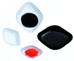 LLG LLG-Weighing boats 5 ml, PS 35x55 mm, diamond shape, black, antistatic, pack of 1000
