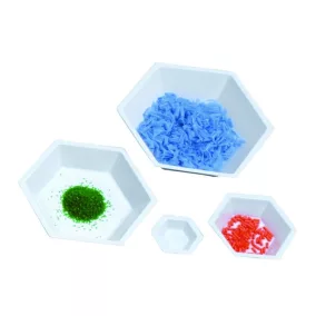   LLG-Hatszögletű Bemérőcsónak, kis átmérő 38 mm, alsó átmérő 25 mm, PS, antisztatikus, 500 db-os csomag