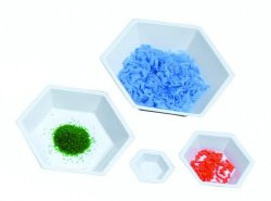 LLG-Hexagonal weighing boats, large   top 102mm,   down 76mm, PS, antistatic, pack of 500