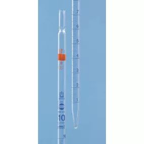   BLAUBRAND AS USP 2-es típusú Mérőpipetta 1 ml:0,01 ml, teljes adagolás, DE-MAR-Glas, kék színben,