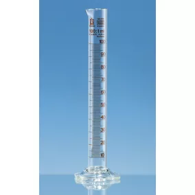   BRAND mérőhenger magas f.SB-ETERNA B Boro 3.3 10 ml: 0,2 ml, borostyán színű alap beosztással üveggel, kifolyóval, 2 db-os csomag-os rövid beosztású jelölés