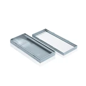   Diavetítő doboz, PS, 100 diához, 76 x 26 mm, számozott nyílásokkal az alján, indexkártyával a fedélben