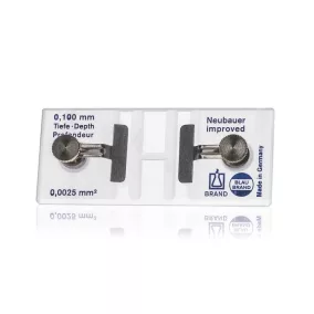   BLAUBRAND Bürker-Türk Számlálókamra rugós klipszekkel, dupla vonalzóval, speciális optikai üvegből, DIN12847, 2 db haemacitométer védőüveggel