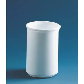   Főzőpohár, alacsony, PTFE, 1000 ml, beosztás nélkül, megerősített peremes kiöntővel, átmérő 100 mm, magasság 155 mm
