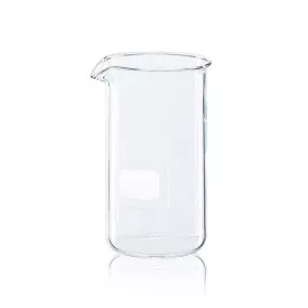   Főzőpohár, magas forma, Boro 3,3  3000 ml, beosztással és kiöntőnyílással. 135 mm, h.280 mm, DIN EN ISO 3819