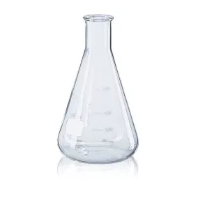   Erlenmeyer lombik, keskeny nyakú, Boro 3,33000 ml, gyöngyös PE remmel és beosztással DIN 12380/ISO 1773