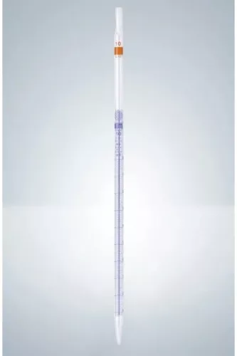 HIRSCHMANN mérőpipetta, AS 20:0,1 ml megfelelőségi tanúsítvány, borostyán beosztás