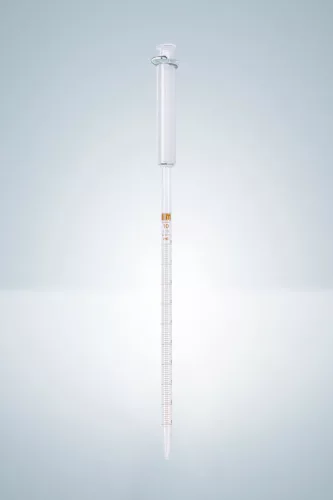 HIRSCHMANN dugattyús pipetta cl. B 5:0,05 borostyán beosztás