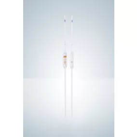   HIRSCHMANN volumetrikus pipetta 0,5 ml megfelelőségi tanúsítvány, 2 jegyes, borostyán beosztás 