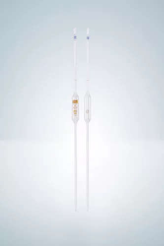 HIRSCHMANN volumetrikus pipetta 2 ml megfelelőségi tanúsítvány-ként, borostyán beosztás 