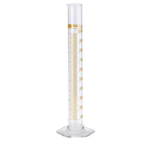   HIRSCHMANN mérőhenger A megfelelőségi tanúsítvány 10 ml gyűrűs, borostyán beosztás