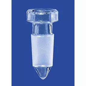   Üreges dugó, hatszögletű, hegyes fenék, NS 10/19, boroszilikát üveg 3.3