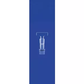   Üveg zárócsap dugó, tömör, NS 12,5, furat 1,5 mm, csavarmenet rögzítővel, SBW