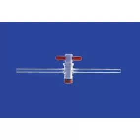   Elzárócsap, egyenes furat PTFE dugóval, elzárócsap NS 12,5, furat 1,5 mm, boroszilikát üveg 3,3