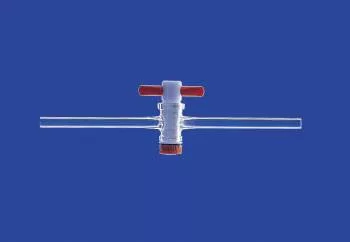 Elzárócsap, egyenes furat PTFE dugóval, elzárócsap NS 14,5, furat 4,0 mm, boroszilikát üveg 3,3