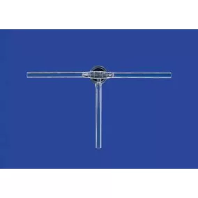   Elzárócsap, 3 utas tömörüveg dugóval, elzárócsap NS 14,5, furat 2,5 mm, boroszilikát üveg 3,3