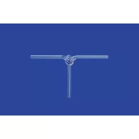   Elzárócsap, 3 utas ak. Czakohoz PTFE dugóval, zárócsap NS 14,5, furat 2,5 mm, boroszilikát üveg 3,3