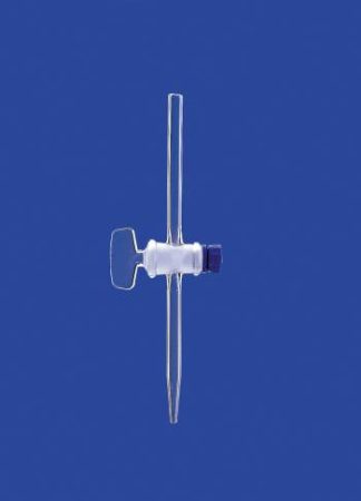 Bürettás elzárócsap, egyenes, NS 12,5, furat 1,5 mm, tömör üvegdugóval, boroszilikát üveg 3,3