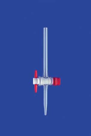 Bürettás elzárócsap, egyenes, NS 12,5, furat 1,5 mm, PTFE dugóval, boroszilikát üveg 3.3