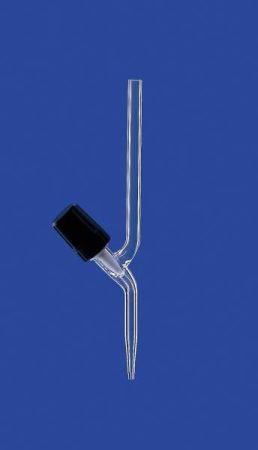 Bürettás tűszelepes elzárócsap, egyenes, szelepfurat 0 - 2,5 mm, orsó PTFE, boroszilikát üveg 3,3