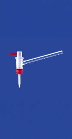 Bürettás elzárócsap, oldalsó, NS 12,5, furat 1,5 mm, PTFE dugóval, boroszilikát üveg 3,3