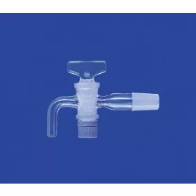   Csap szívópalackokhoz tömör üvegdugóval, Csiszolat kúp NS 19/26, furat 4,0 mm, boroszilikát üveg 3,3