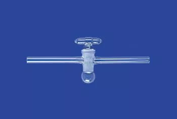 Vákuumos elzárócsap, 1 irányú, derékszögű, elzárócsap NS 24, furat 8,0 mm, boroszilikát üveg 3,3