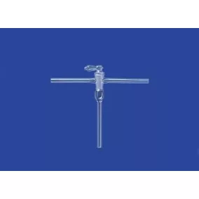   Vákuumos elzárócsap, 2 utas, derékszögű, elzárócsap NS 14,5, furat 2,5 mm, boroszilikát üveg 3,3