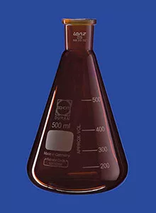  Erlenmeyer-lombik, borostyánsárga, NS 29/32, 100 ml, DURAN®