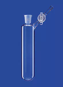  Nitrogéncső, NS elzárócsap, 25 ml, foglalat NS 14/23, NS elzárócsap 2,5 mm furat, DURAN® csőből