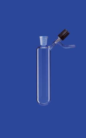 Nitrogéncső, PTFE tűszelepes elzárócsap, 100 ml, foglalat NS 14/23, szelepfurat 2,5 mm, DURAN® csőből