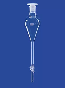 Elválasztó tölcsér acc. Gilsonhoz, PTFE dugó, 1.000 ml, NS 29/32, furat 6,0 mm, boroszilikát üveg 3.3