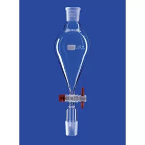   Csepegtető tölcsér, Csiszolat kúpos, PTFE dugó, 1.000 ml, NS 29/32, furat 6,0 mm, boroszilikát üveg 3.3