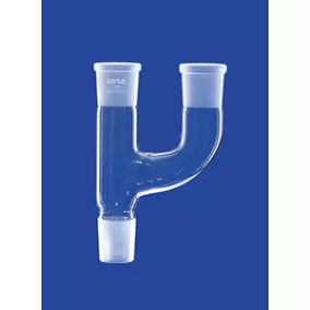   2 nyakú adapter, nyakak párhuzamosak, Csiszolat kúp NS 14/23, 2 Csiszolat aljzat NS 14/23, DURAN® csőből