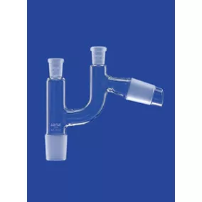   Desztilláló fej acc. Claisen-hez, 2 aljzat párhuzamos NS 14/23, kúp függőleges NS 24/29, kúp ferde NS 24/29, DURAN® 