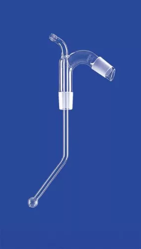 Csillapítófej gőzdesztillációhoz, 2 Csiszolat kúppal NS 29/32, DIN menettel GL 14, DURAN® cső