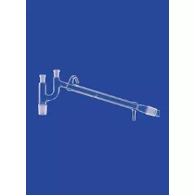   Desztillációs csatlakozás Claisen-hez, GL menettel, kúpok NS14/23, vízcsatlakozás GL 14, hossz 160 mm, hűtőfelület 60 cm3, DURAN 