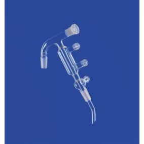   Desztilláló rövid út desztillációhoz, 2 Csiszolat kúp NS 14/23, 1 foglalat NS 14/23 és 3 DIN menet GL 14, DURAN® cső