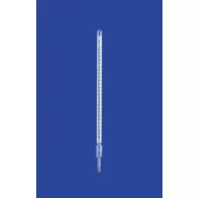   Desztillációs hőmérő Csiszolat kúpos NS 14/23, 0 - 150 °C, töltet: paraffin olaj, skála 0,5 °C, beépített hossz 70 mm