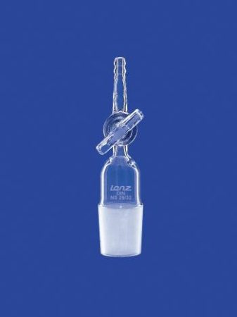 Adapter NS elzárócsappal, egyenes, Csiszolat kúpos NS 29/32, DURAN® csőből