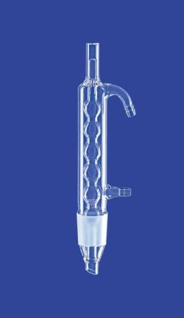Kondenzátor acc. Allihn-hoz extrahálóhoz,olívabogyóval,Csiszolat kúp NS45/40,extraktor 100-250 ml,hűtőfelület 200cm?,DURAN csőből készült
